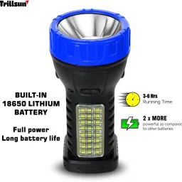 trillsun Rechargeable Led emergency Light with Long Range torch Upto 1Km 5 hrs Torch Emergency Light image 4