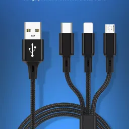 BUFONA NEW 3in1 Fast USB Charging Cable Multi Function iOS/Type-C/Android Charger Cord Charging Pad-picture-12