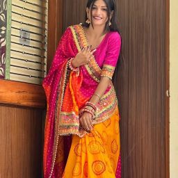 Printed, Self Design Bandhani Chiffon Saree-image-6
