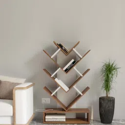 Olive Engineered Wood Open Book Shelf-15