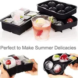 moldberry 6 Big Round & Square Ice cube tray Multicolor Silicone Ice Cube Tray image 2