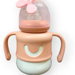 Newborn Baby, Kids Cute Shape Feeding Bottle with Silicone BPA Free Nipple/Teat. - 150 ml-10