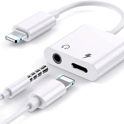 ZENIFY White 2 in 1 Splitter Headphones Adapter, Lightninng to 3.5mm Headphone Adapter Phone Converter-image-75