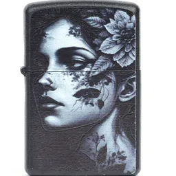 fitup Lighter | Windproof Cigarette Lighter For Men | Sturdy Metal Floral Hair Girl Lighter For Cigarette | Runs On Liquid Fuel | Classic Floral Hair Girl Pocket Lighter-picture-37