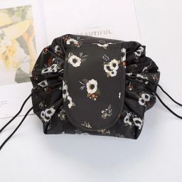 Women Black, White Cosmetic Bag-image-2