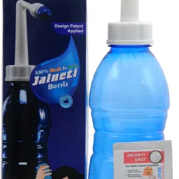 Neti Pot 500ML Sinus Rinse Bottle and Neti salt 3 gm 10 piece Nose Wash Cleaner Manual Nasal Aspirator-4