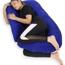 Velvet Pregnancy pillow Microfibre Solid Pregnancy Pillow Pack of 1-image-66