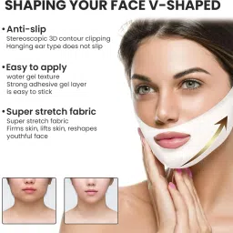 mulica V Shape Mask for Double Chin | Reusable V Shaped Face Slimming & Lifting Strap Face Shaping Mask image 2
