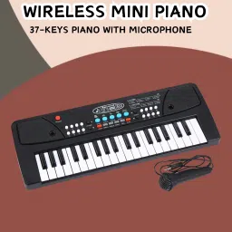 (Piano Keyboard) Toy with 37 Key, Recording and Mic, Adapter for DC Power H180 (Piano Keyboard) Toy with 37 Key, Recording and Mic, Adapter for DC Power H180 Analog Portable Keyboard-13