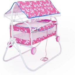 4 wheel with Hood pink BABY CRADLE PREMIUM|BEST IN SEGMENT FOR BABY With Mosquito Net Baby Jhula,Baby Paalna Newborn Baby Little Nest Bassinet Cradle with Mosquito Recommened For Cradle For Baby With Net And Swing kids Cradle Baby Cradle Mosquito Net Cradle baby cradle jhula swing (Pink)-23