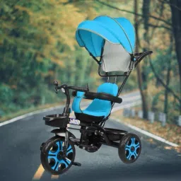 Model Canopy Tricycle with Soft Seat,Front-Back Basket,Parental Push Handle,Bell New Model Canopy Tricycle for Babys with New Colours Tricycle-27