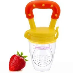 saraswati kart Baby Spoon Feeding Bottle & Fruit Nibbler With Fruit Teether for feeding Teether- Silicone image 3