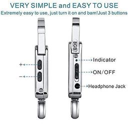 Technoview Spy Keychain Digital Voice Recorder - Hidden Spy Audio Recorder for Lectures, Meetings, Interviews, Music, with 8GB Inbuilt Memory (Silver) image 3