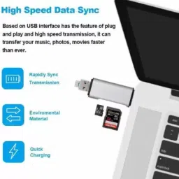 ALRITO 3 in 1 Type C Card Reader Adapter Hub, Type C OTG Adapter, 3 in 1 Card Reader, USB Adapter image 3