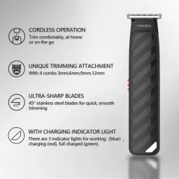 One Plus OP 511 Cordless Professional 8 in 1 Grooming Kit Washable Trimmer 120 minRuntime 4 Length Settings image 5