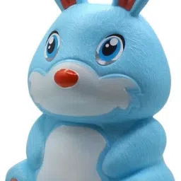 Medium size cute bunny piggy bank with realistic look blue color toy for kids Coin Bank-image-75