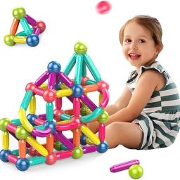 64 pcs Magnetic Sticks Building Blocks Magnetic Toy for Kids Model Building Kit-13