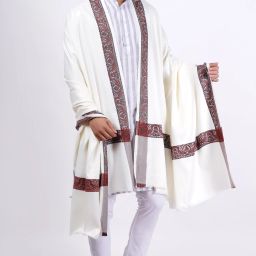 KAVIM Wool Printed Men Shawl-image-11
