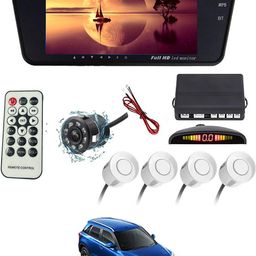 maties 7Inch Rearview Monitor Mirror with Touch Button,Camera & White sensor 236 Black LCD-picture-36