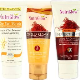 Gold Kesar Cleanser (65 ml), De Tan Scrub (65 g) and Skin Radian Day Crème (50 g)-image-26