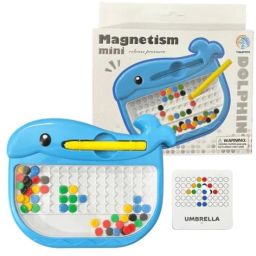 Dolphin Magnetic Drawing Beads Mini Board Toy with Magnetic Pen-18