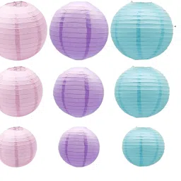 Purple, Blue Paper Hanging Lantern-image-18