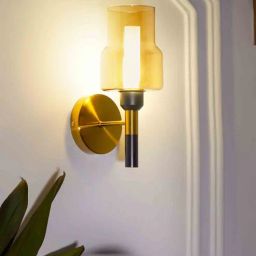 Black and Gold Metal and Glass Wall Light By Kapoor LampShades-picture-29