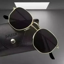 UV Protection, Gradient, Polarized Rectangular Sunglasses (Free Size)-4