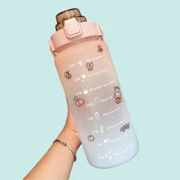 2000ml Time Marker Air-Tight Toxin Free Portable Water Bottle With Top Handle 2000 ml Water Bottle-picture-28