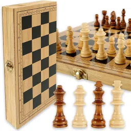 traders Handcrafted Unique Foldable Chess Set for 2 Players 14 x 14 In 14 cm Chess Board image 5