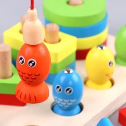 raindrops Wooden Fishing and Multi Shapes and colour Stacker Sorter image 5
