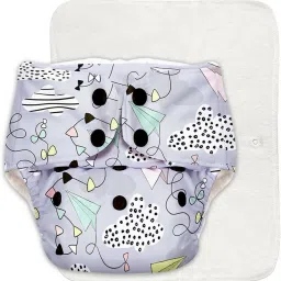 superbottoms BASIC Reusable Cloth Diaper for babies 0-3Y with dry feel pad/insert - Assorted image 2