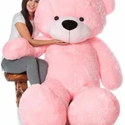 4 feet teddy bear pink color - 120 cm (Pink) high quality teddy- 122 cm-18