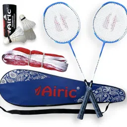 Isometric Blaster Staunch with 3 Feather Shuttles, Net and Cover Badminton Kit-image-50