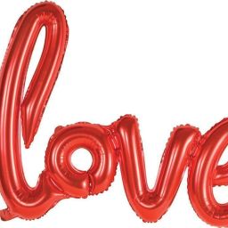 Solid Love Foil Balloon Valentines Day Decoration red (PACK OF 1) Letter Balloon-22