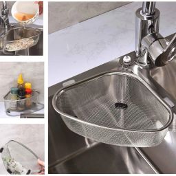 Kitchen Triangle Sink Strainer, Corner Sink Strainer Kitchen Triangle Sink Strainer Corner Basin-image-4