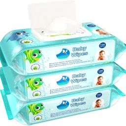 Baby Wipes|100 Pcs/Soft and Thick | Aloe Vera & Vitamins (Pack of 3) 300 Wipes-11