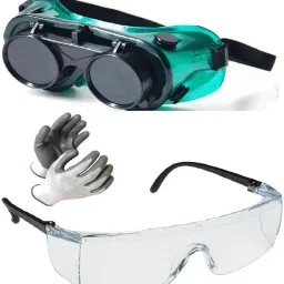 2in1 Eyes Protection Soldering Safety With 3M White Goggle And Safety Gloves Laboratory, Blowtorch, Power Tool, Welding, Wood-working Safety Goggle-image-73
