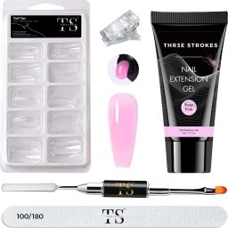Poly Nail Extension Gel Kit | Rose Pink Poly Nail Art Kit Nail Extension Set-image-89
