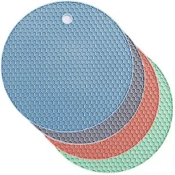 Silicone Trivet Hot Mat-Hot Pad Durable Non Slip Coaster Heat Resistan,Random 4 Random Trivet-18
