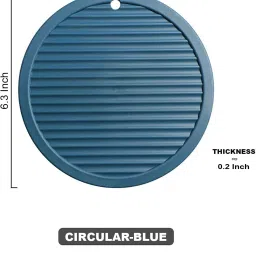 trifecta Silicone Trivet Mat Coaster Round Multi Set of 2 Matte Trivet image 2