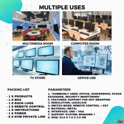 Octec 8-Port VGA KVM Switch - 8 in 1 Out with Desktop Controller - 480Mbps 0 Ports 100 Mbps Network Switch image 5
