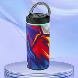 DRUMSTONE Portable Bluetooth Speaker Colorful Geometric Design Clear Sound & Phone Holder 5 W Bluetooth Home Audio Speaker-image-97