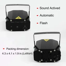 wundervox DJ Lights Effect Rave Stage Lighting Projector Effect Shower Laser Light image 2