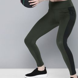 hrx by hrithik roshan Solid Women Dark Green Tights-picture-43