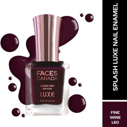 faces canada Ultime Pro Splash Luxe Nail Enamel | Glossy Finish | Quick Drying Fine Wine (L60)-picture-5