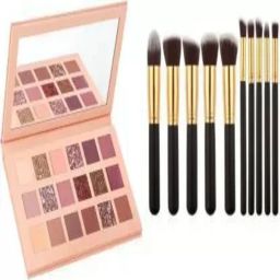 nude edition eye-shadow palette with 10pc soft makeup brushes-image-44