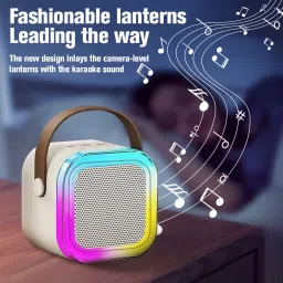 TechPride Mini Karaoke Bluetooth Speaker with Mic | LED Lights | Portable | USB/TF 5 W Bluetooth Home Audio Speaker image 2