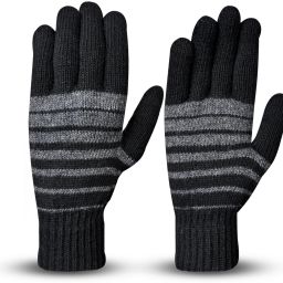 Striped, Self Design, Printed Winter Men Gloves-image-54