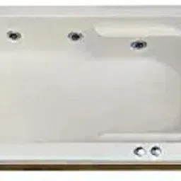 Prestige 4 Ft Portable with Jacuzzi and Back Massage- Ivory Free-standing Bathtub-image-84